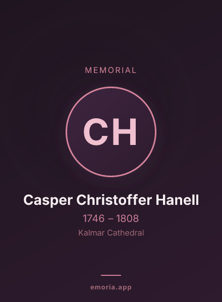 Memorial portrait of Casper Christoffer Hanell