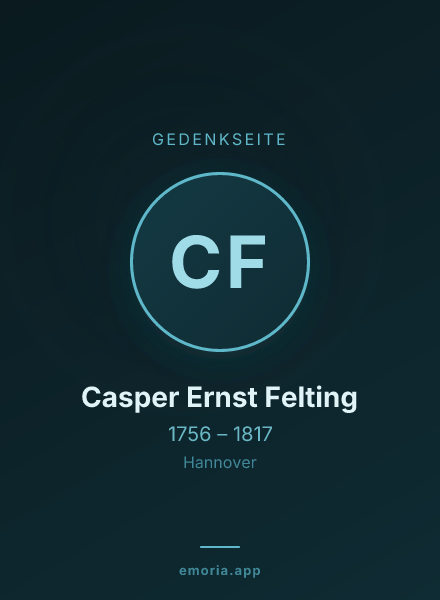 Gedenkportrait von Casper Ernst Felting