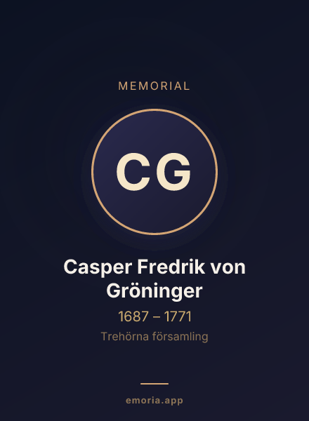 Memorial portrait of Casper Fredrik von Gröninger