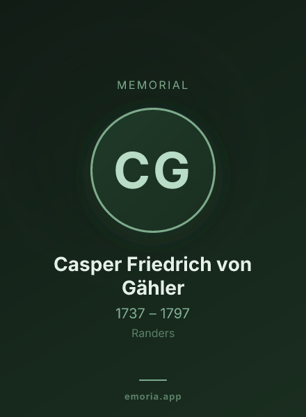Memorial portrait of Casper Friedrich von Gähler