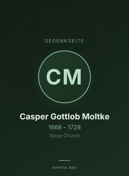 Gedenkportrait von Casper Gottlob Moltke
