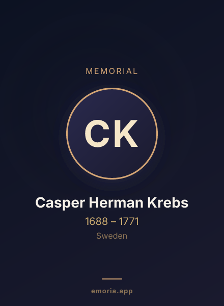 Memorial portrait of Casper Herman Krebs