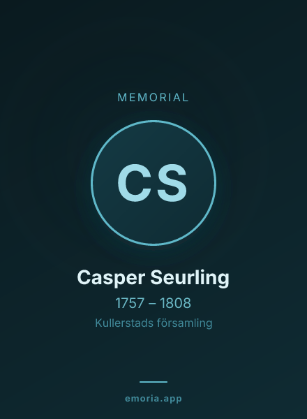 Memorial portrait of Casper Seurling