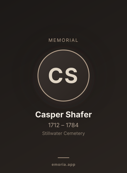 Memorial portrait of Casper Shafer