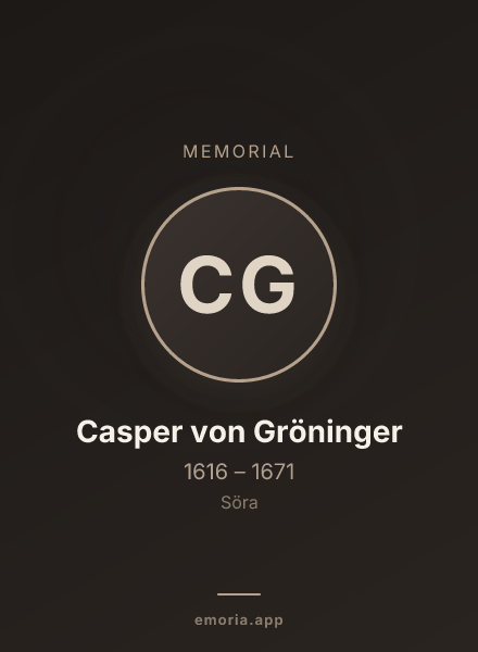 Memorial portrait of Casper von Gröninger