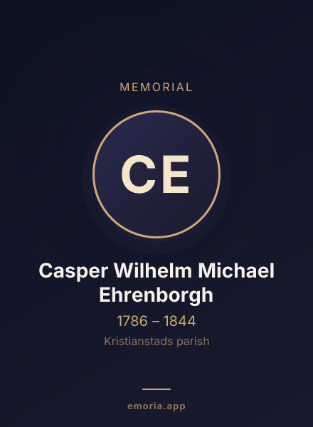 Memorial portrait of Casper Wilhelm Michael Ehrenborgh