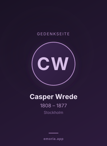 Gedenkportrait von Casper Wrede