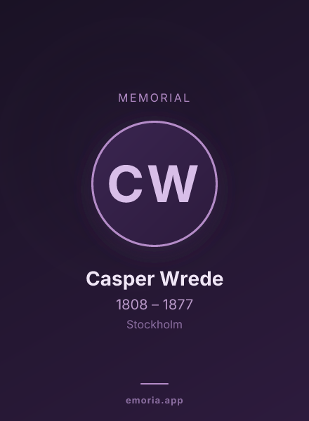 Memorial portrait of Casper Wrede