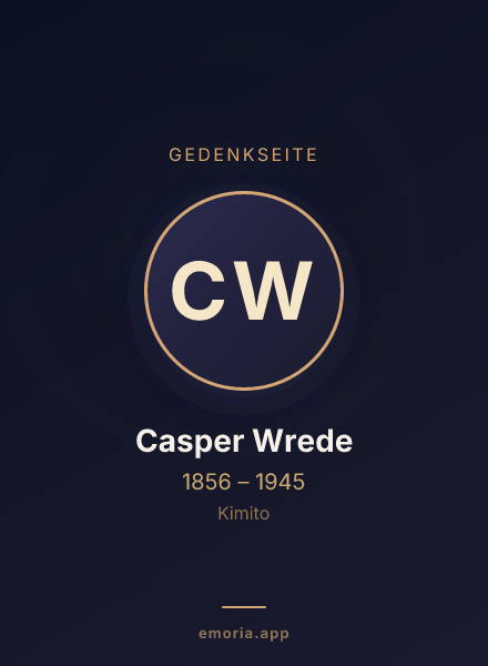 Gedenkportrait von Casper Wrede