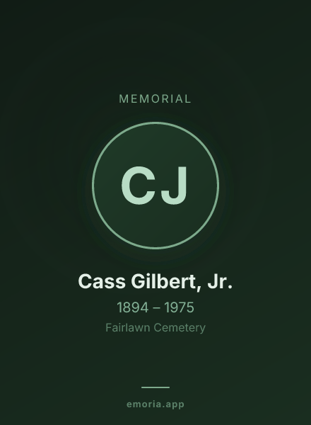 Memorial portrait of Cass Gilbert, Jr.