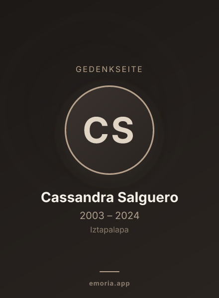 Gedenkportrait von Cassandra Salguero