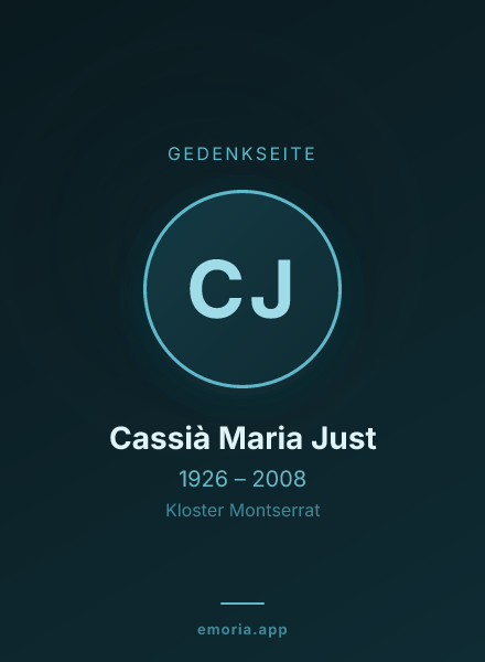 Gedenkportrait von Cassià Maria Just
