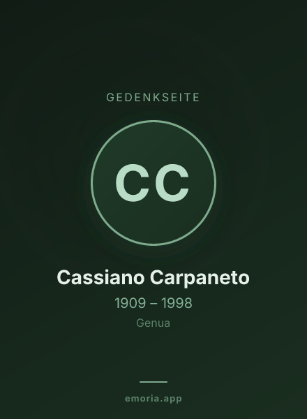 Gedenkportrait von Cassiano Carpaneto