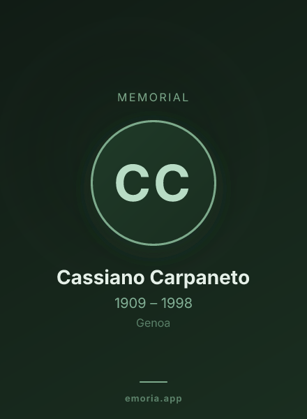 Memorial portrait of Cassiano Carpaneto