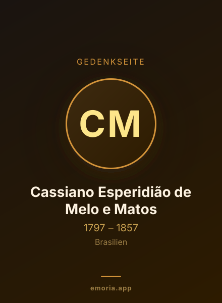 Gedenkportrait von Cassiano Esperidião de Melo e Matos