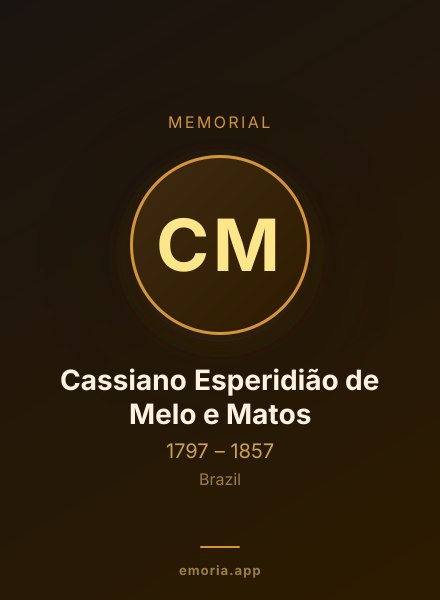 Memorial portrait of Cassiano Esperidião de Melo e Matos