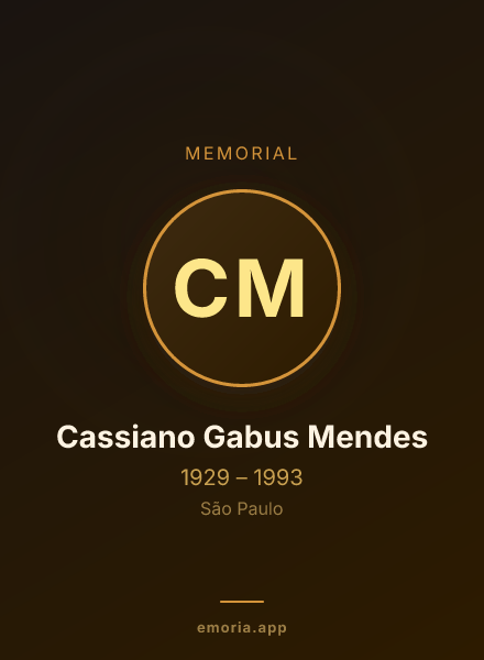 Memorial portrait of Cassiano Gabus Mendes