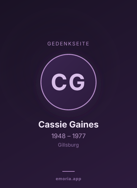 Gedenkportrait von Cassie Gaines