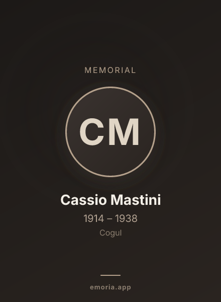 Memorial portrait of Cassio Mastini