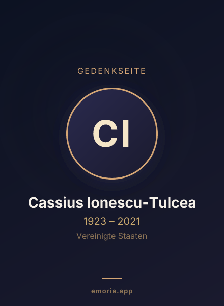 Gedenkportrait von Cassius Ionescu-Tulcea