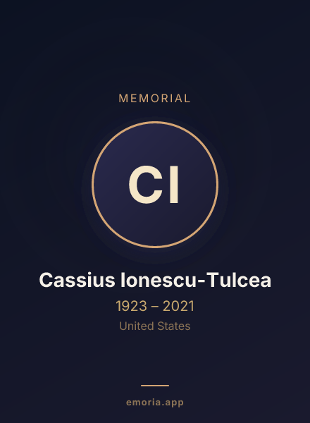 Memorial portrait of Cassius Ionescu-Tulcea