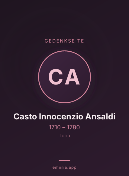 Gedenkportrait von Casto Innocenzio Ansaldi