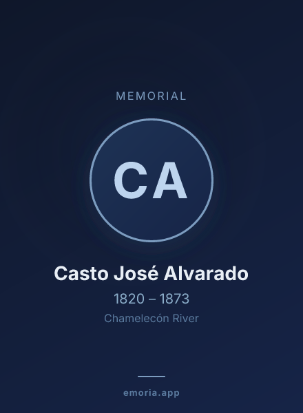 Memorial portrait of Casto José Alvarado