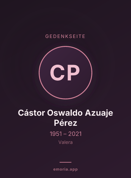 Gedenkportrait von Cástor Oswaldo Azuaje Pérez