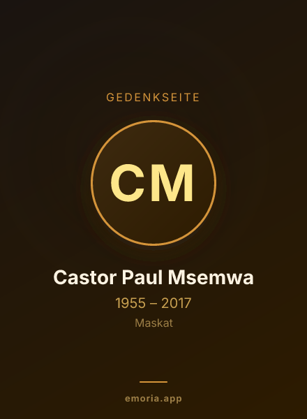 Gedenkportrait von Castor Paul Msemwa