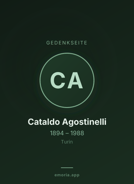 Gedenkportrait von Cataldo Agostinelli