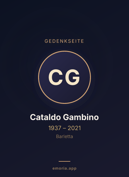 Gedenkportrait von Cataldo Gambino