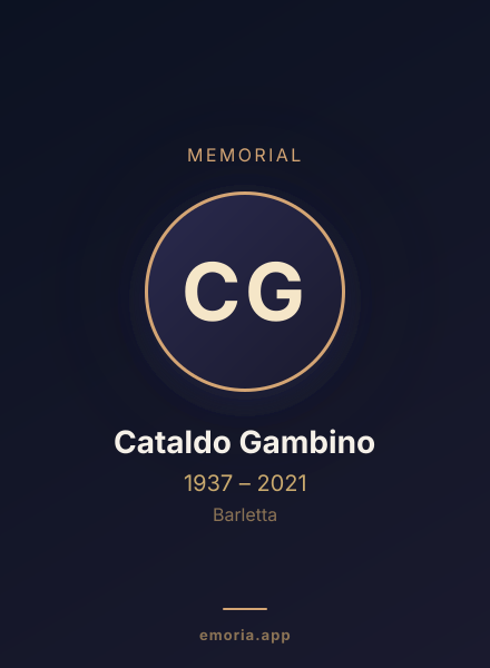 Memorial portrait of Cataldo Gambino