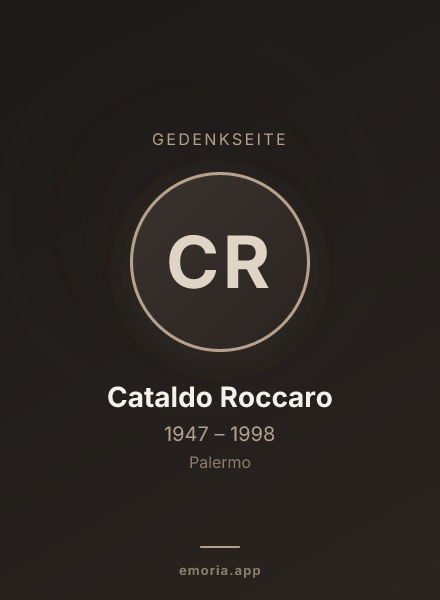 Gedenkportrait von Cataldo Roccaro