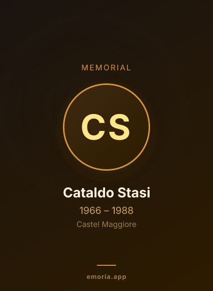 Memorial portrait of Cataldo Stasi