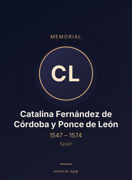 Memorial portrait of Catalina Fernández de Córdoba y Ponce de León