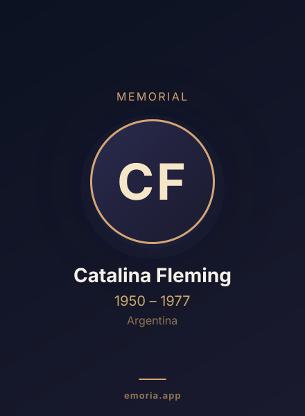 Memorial portrait of Catalina Fleming