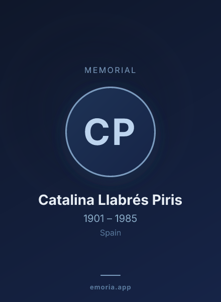 Memorial portrait of Catalina Llabrés Piris