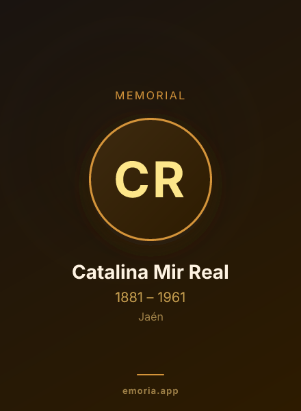 Memorial portrait of Catalina Mir Real
