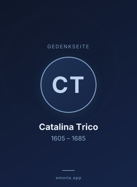 Gedenkportrait von Catalina Trico