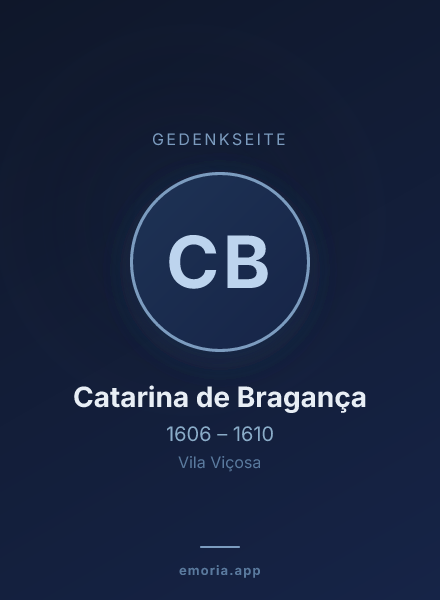 Gedenkportrait von Catarina de Bragança