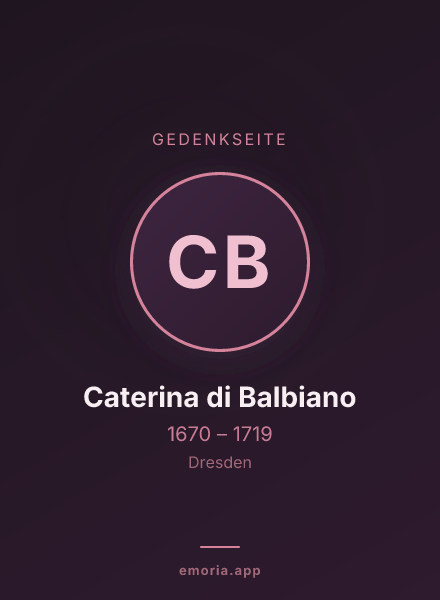 Gedenkportrait von Caterina di Balbiano