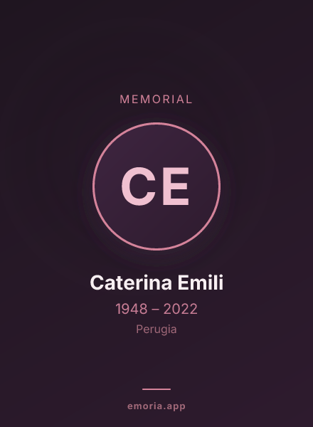 Memorial portrait of Caterina Emili
