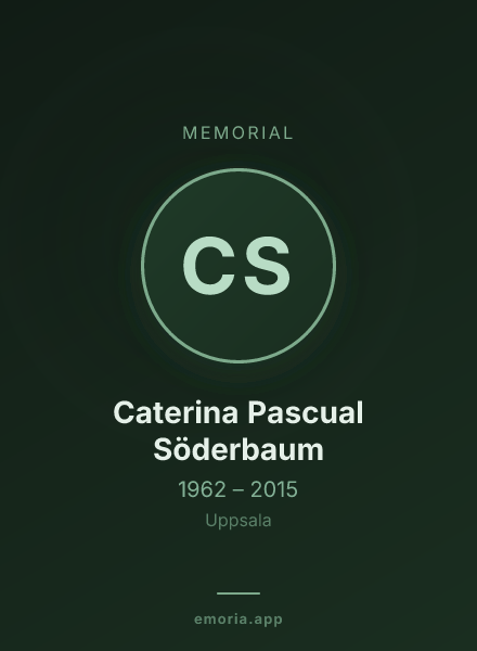 Memorial portrait of Caterina Pascual Söderbaum