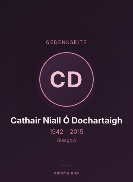 Gedenkportrait von Cathair Niall Ó Dochartaigh