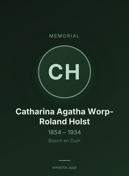 Memorial portrait of Catharina Agatha Worp-Roland Holst