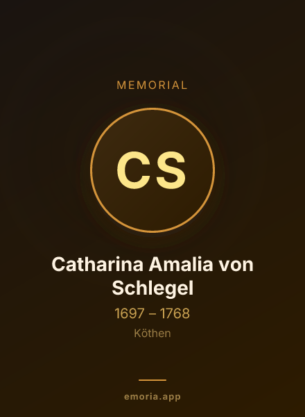 Memorial portrait of Catharina Amalia von Schlegel