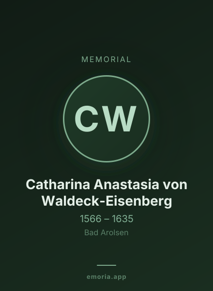 Memorial portrait of Catharina Anastasia von Waldeck-Eisenberg