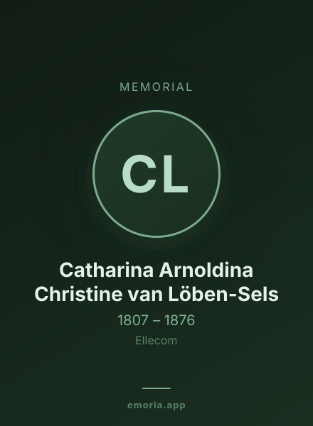 Memorial portrait of Catharina Arnoldina Christine van Löben-Sels