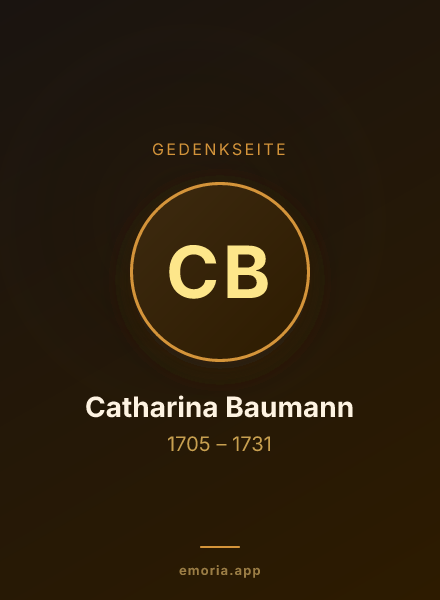 Gedenkportrait von Catharina Baumann