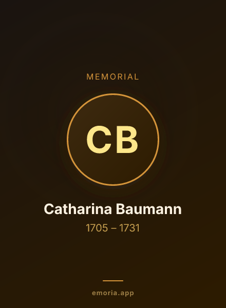 Memorial portrait of Catharina Baumann